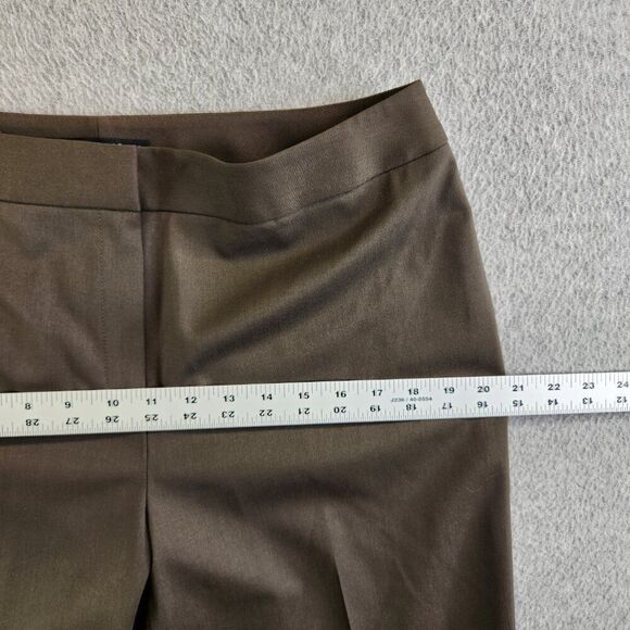 Lafayette 148 Pants Womens 10 Brown Menswear Fit Virgin Italian Stretch Wool - Picture 7 of 16